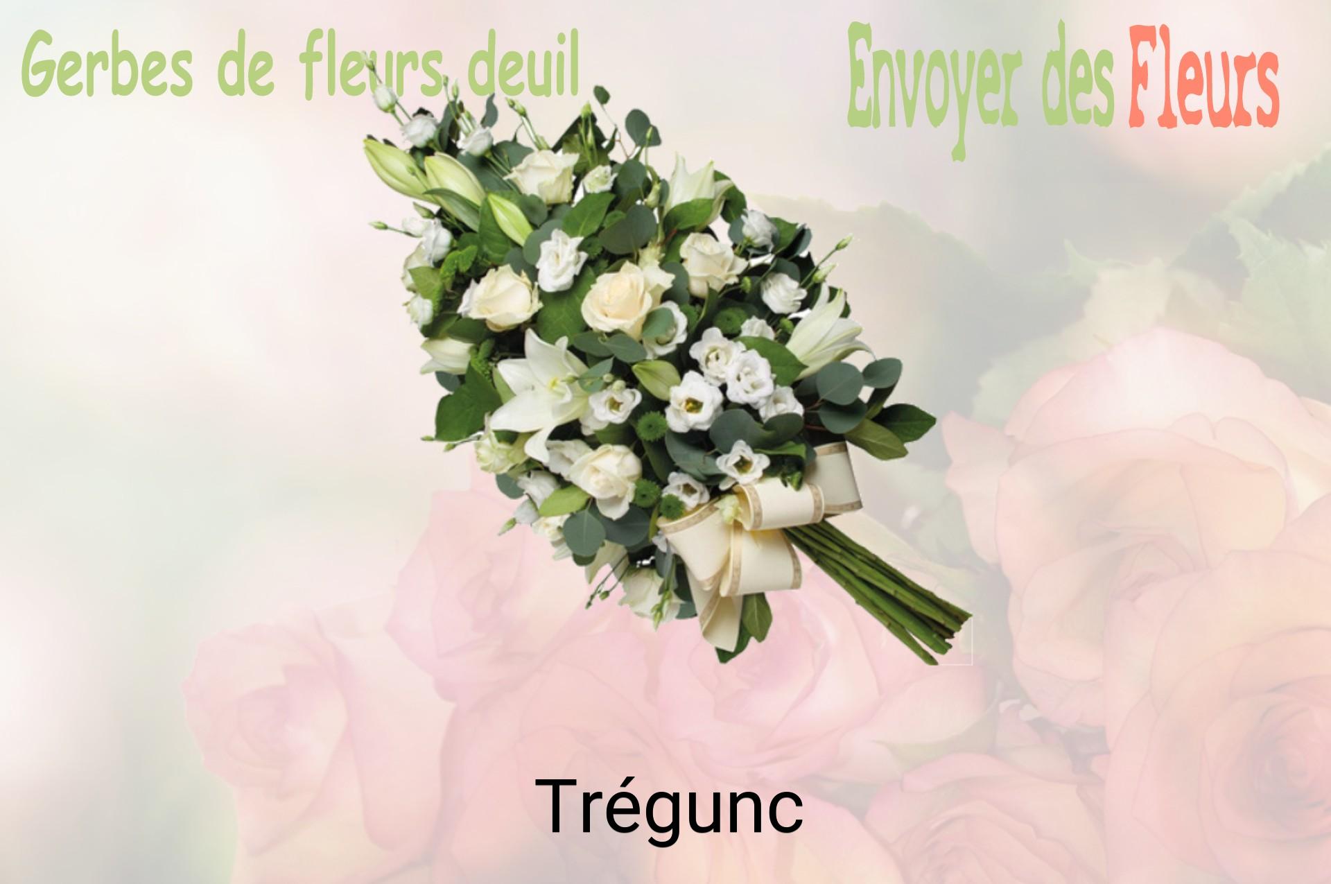 Gerbe de fleurs de deuil livrée à Trégunc